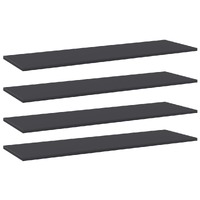  Bookshelf Boards 4 pcs Grey 100x30x1.5 cm Engineered Wood