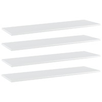  Bookshelf Boards 4 pcs High Gloss White 100x30x1.5 cm Engineered Wood