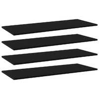  Bookshelf Boards 4 pcs Black 100x40x1.5 cm Engineered Wood