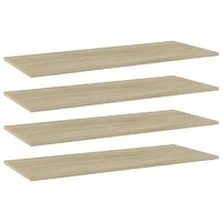 Bookshelf Boards 4 pcs Sonoma Oak 100x40x1.5 cm Engineered Wood