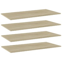  Bookshelf Boards 4 pcs Sonoma Oak 100x50x1.5 cm Engineered Wood