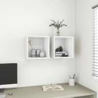  Wall Cabinets 2 pcs White 37x37x37 cm Engineered Wood