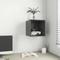  Wall Cabinet Grey 37x37x37 cm Engineered Wood