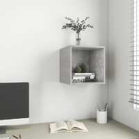  Wall Cabinet Concrete Grey 37x37x37 cm Engineered Wood