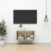  Wall-mounted TV Cabinet Sonoma Oak 37x37x72 cm Engineered Wood