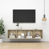  Wall-mounted TV Cabinet Sonoma Oak 37x37x142.5 cm Engineered Wood