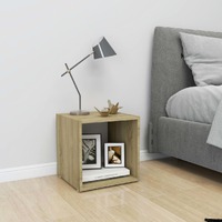  TV Cabinet White and Sonoma Oak 37x35x37 cm Engineered Wood