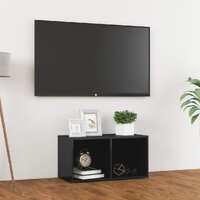  TV Cabinet High Gloss Grey 72x35x36.5 cm Engineered Wood