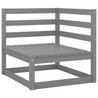  Garden Corner Sofa Grey Solid Pinewood