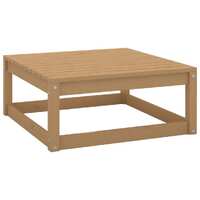  Garden Footstool 70x70x30 cm Honey Brown Solid Pinewood