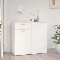  Sideboard White 80x36x75 cm Engineered Wood