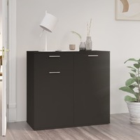  Sideboard Black 80x36x75 cm Engineered Wood