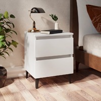  Bed Cabinets 2 pcs White 40x35x50 cm Engineered Wood