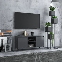  TV Cabinet with Metal Legs Grey 103.5x35x50 cm