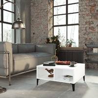  Coffee Table White 60x60x30 cm Engineered Wood