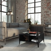  Coffee Table High Gloss Black 60x60x30 cm Engineered Wood