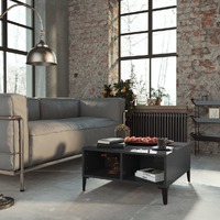  Coffee Table High Gloss Grey 60x60x30 cm Engineered Wood