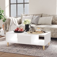  Coffee Table White 103.5x60x35cm Engineered Wood
