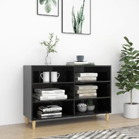 Sideboard High Gloss Black 103.5x35x70 cm Engineered Wood