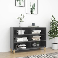  Sideboard High Gloss Grey 103.5x35x70 cm Engineered Wood