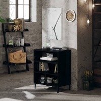  Sideboard High Gloss Black 57x35x70 cm Engineered Wood