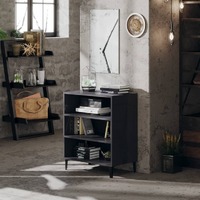  Sideboard High Gloss Grey 57x35x70 cm Engineered Wood