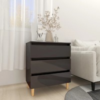  Sideboard High Gloss Grey 60x35x69 cm Engineered Wood