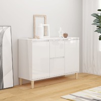 Sideboard High Gloss White 101x35x70 cm Engineered Wood