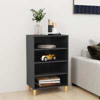  Sideboard High Gloss Grey 57x35x90 cm Engineered Wood
