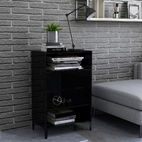 Sideboard High Gloss Black 57x35x90 cm Engineered Wood