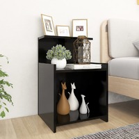  Bed Cabinets 2 pcs Black 40x35x60 cm Engineered Wood