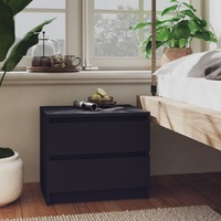  Bed Cabinet Grey 50x39x43.5 cm Engineered Wood