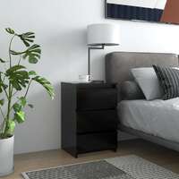  Bed Cabinet Black 40x35x62.5 cm Engineered Wood