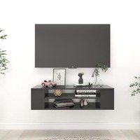  Hanging TV Cabinet Grey 100x30x26.5 cm Engineered Wood