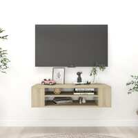  Hanging TV Cabinet Sonoma Oak 100x30x26.5 cm Engineered Wood