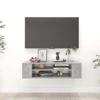 Hanging TV Cabinet Concrete Grey 100x30x26.5 cm Engineered Wood