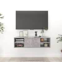  Wall Shelf Concrete Grey 102x30x29 cm Engineered Wood