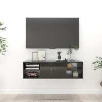  Wall Shelf High Gloss Black 102x30x29 cm Engineered Wood