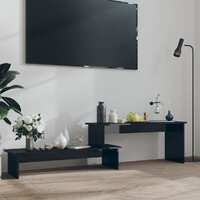  TV Cabinet High Gloss Black 180x30x43 cm Engineered Wood