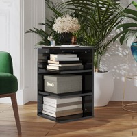  Side Cabinet High Gloss Grey 35x35x55 cm Engineered Wood