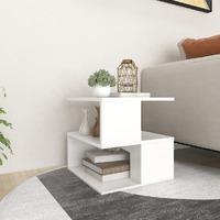  Side Table White 40x40x40 cm Engineered Wood