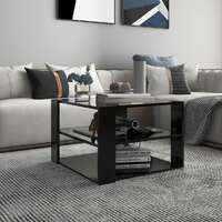  Coffee Table Black 60x60x40 cm Engineered Wood
