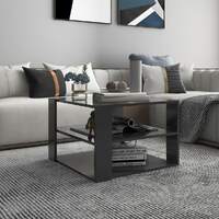  Coffee Table Grey 60x60x40 cm Engineered Wood