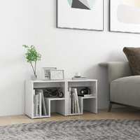  Bed Cabinets 2 pcs High Gloss White 40x30x40 cm Engineered Wood