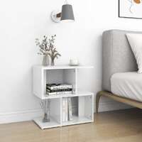  Bedside Cabinets 2 pcs High Gloss White 50x30x51.5 cm Engineered Wood