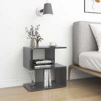  Bedside Cabinets 2 pcs High Gloss Grey 50x30x51.5 cm Engineered Wood