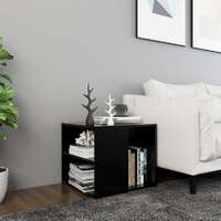  Side Table Black 50x50x45 cm Engineered Wood
