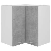  Hanging Corner Cabinet Concrete Grey 57x57x60 cm Engineered Wood