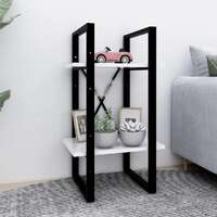  2-Tier Book Cabinet White 40x30x70 cm Engineered Wood