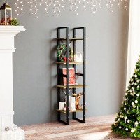  4-Tier Book Cabinet 40x30x140 cm Solid Pine Wood